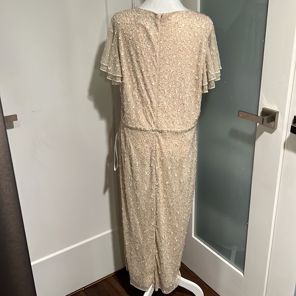 Mac Duggal Cocktail - 10810D Beaded Flutter Sleeve Dress 14 - Picture 7 of 11